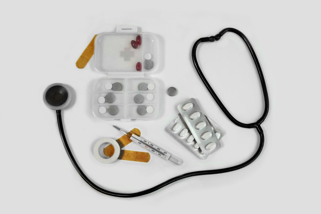 medicine supply with stethoscope
